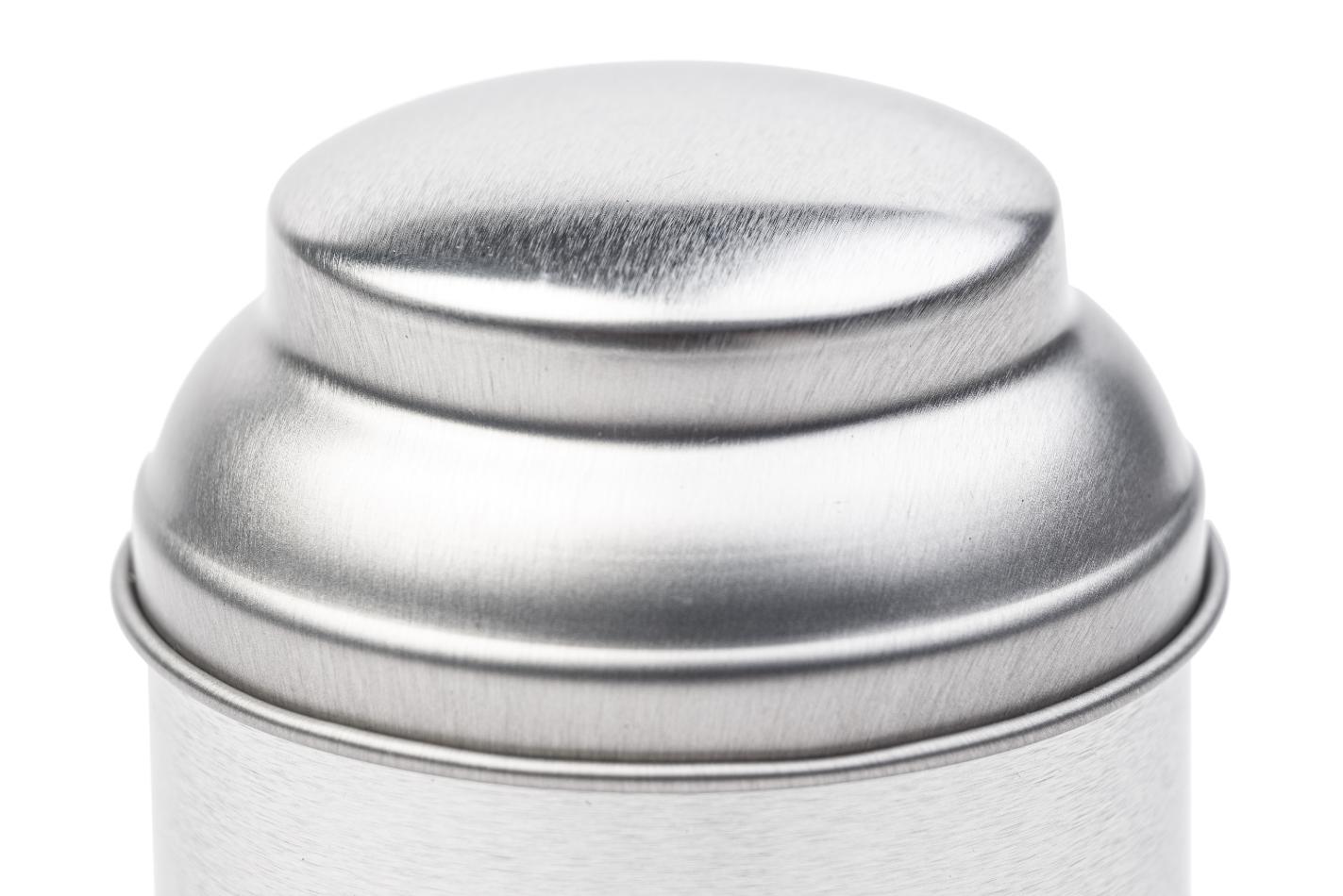 Kleine runde Metallverpackung für Tee