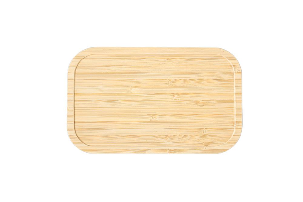 Bambusdeckel für Lunchbox aus Weißblech – Ersatzteil aus hochwertigem Buchenholz.