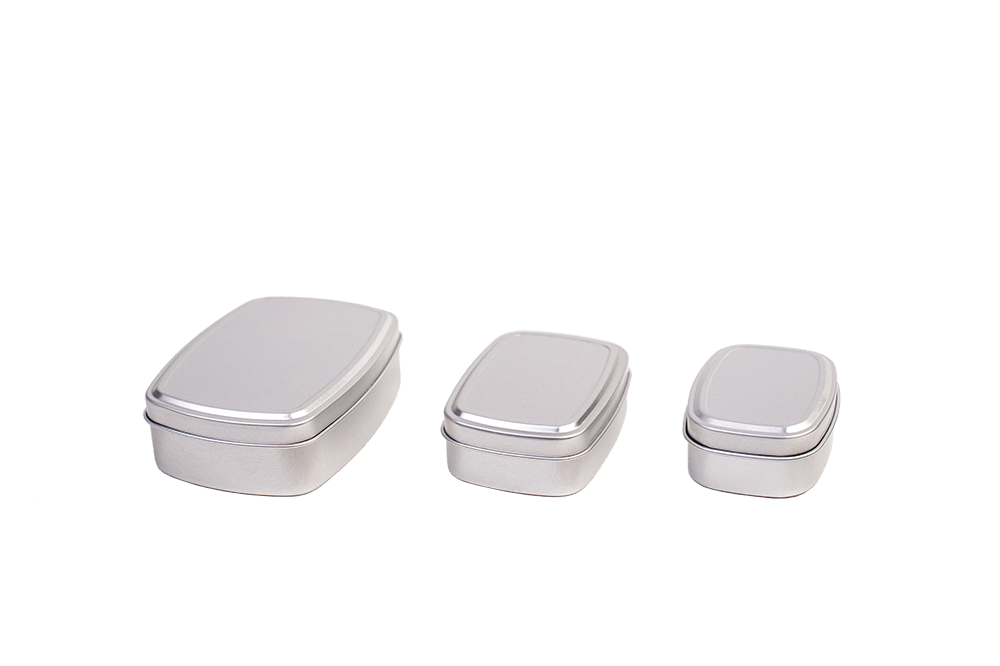 Eckige Seifendosen aus Aluminium