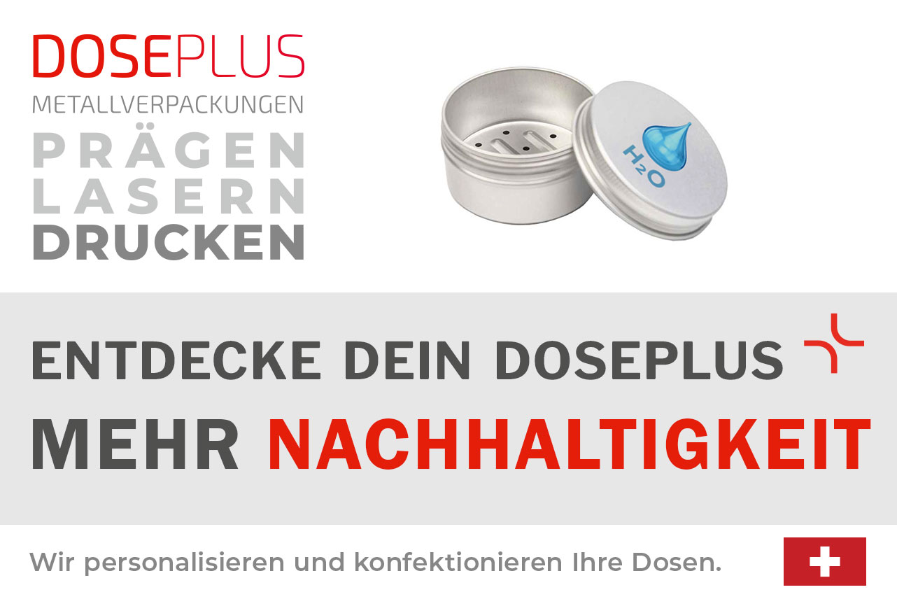 Doseplus runde Seifendose DSS-050 aus Aluminium – entdecke dein Doseplus, mehr Nachhaltigkeit. Ideal für feste Seife und plastikfreie Badezimmerartikel.